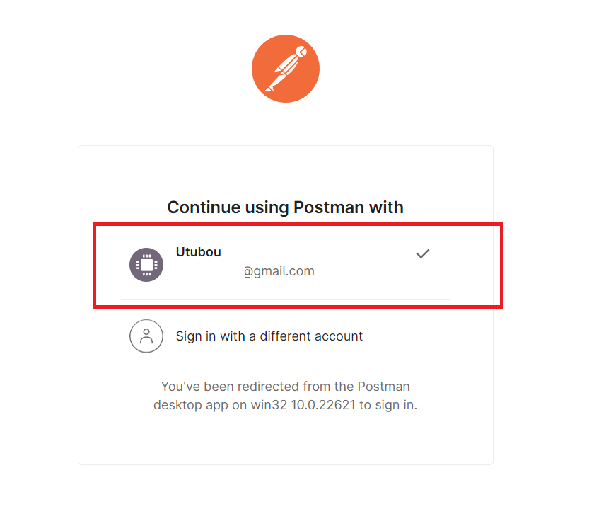 Postman_browser_Account_choice
